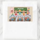 新学期子 長方形シール (バッグ)