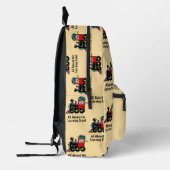 新学期学の列車（名前を追加） プリントバックパック (左)