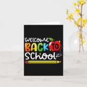 新学期学校の最初の日先生スチューデン カード (黄色い花)