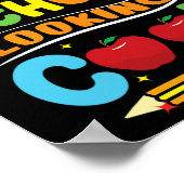 新学期学校の最初の日先生子供 ポスター (角)