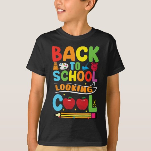 新学期学校の最初の日先生子供 Tシャツ (正面)