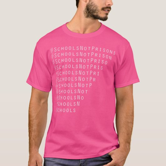 新学期学校は刑務所ではない審美的 Tシャツ (正面)