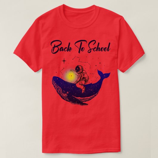 新学期宇宙鯨宇宙飛行士 Tシャツ (デザイン正面)