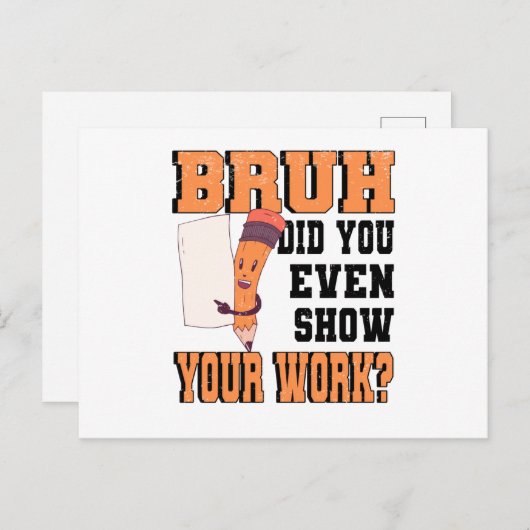 新学期宿題ペンの宿題 ポストカード (正面/裏面)