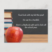 新学期年の先生評価カード ポストカード (裏面)