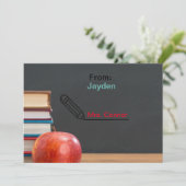 新学期年の先生評価カード 招待状 (スタンド正面)