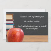 新学期年の先生評価カード 招待状 (裏面)