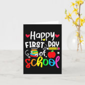 新学期幸せな学生初日T カード (黄色い花)