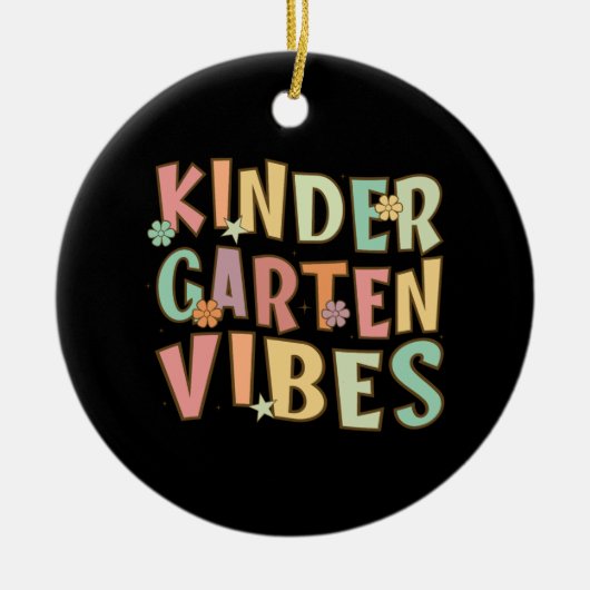 新学期幼稚園ビベスレトロ先生 セラミックオーナメント (正面)