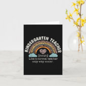 新学期幼稚園先生おもしろいヒョウ カード (黄色い花)