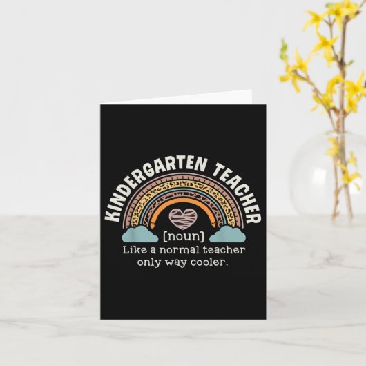 新学期幼稚園先生おもしろいヒョウ カード (黄色い花)