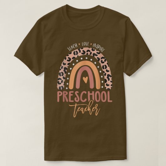 新学期幼稚園先生愛インスパイアする Tシャツ (デザイン正面)