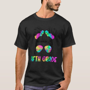 新学期恋しく思リットフィフグレードMessy Bun T Tシャツ