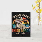 新学期恐竜少年 準備はできた この試験をぶっ壊すぜ！ カード (黄色い花)