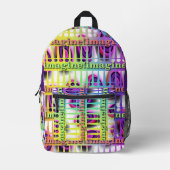 新学期想像! プリントバックパック (正面)