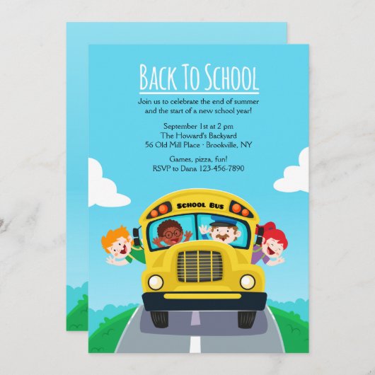 新学期招待状 招待状 (正面/裏面)