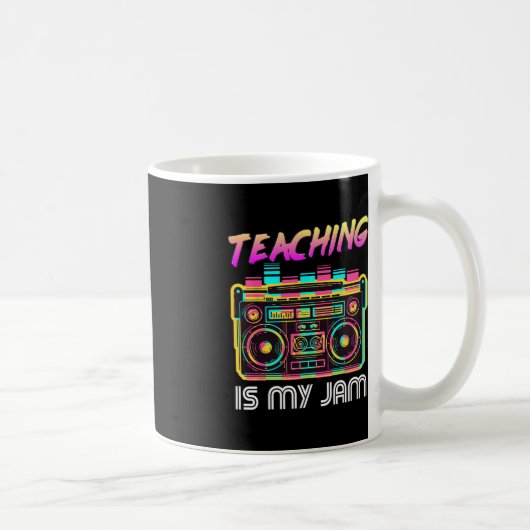 新学期教えレトロのMy Jam 80s Teache コーヒーマグカップ (右)