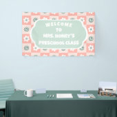 新学期教室デコール先生レトロ 横断幕 (トレードショー)