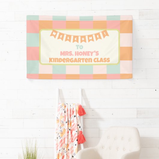 新学期教室先生Groovyレトロ 横断幕 (インサイチュ)