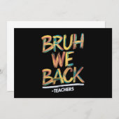 新学期教師ブラフ、教師たちよ、また始まったわ 招待状 (正面/裏面)