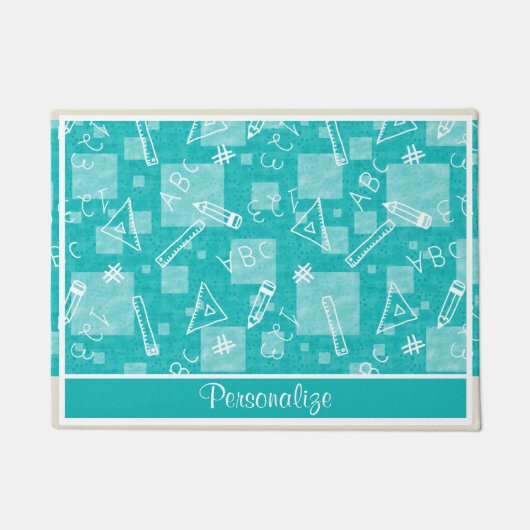 新学期教育先生教室 ドアマット (正面)