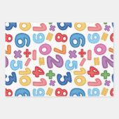 新学期数学と数値セット3 ラッピングペーパーシート (正面2)