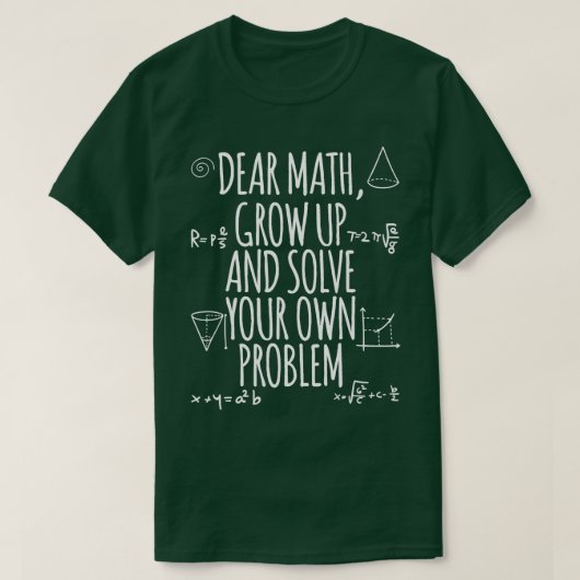 新学期数学引用文ガールズボーイズティーンディーア Tシャツ (デザイン正面)