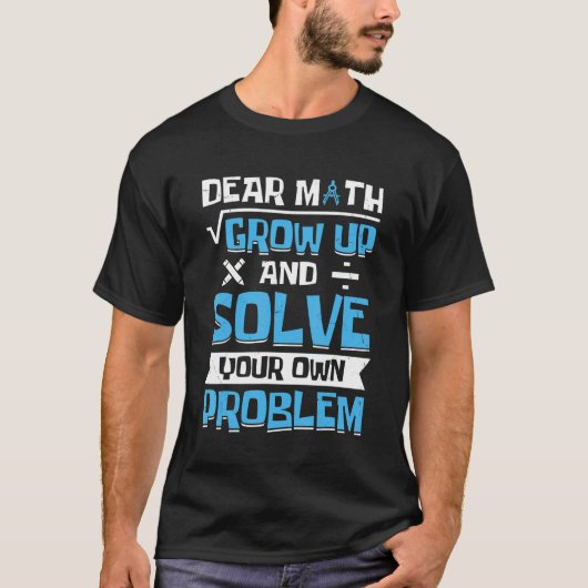 新学期数学引用文ガールズボーイズティーンディーア Tシャツ (正面)