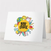 新学期日おもしろいギフト子供へギフト カード (正面)