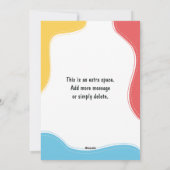 新学期明るい学年のギフトカードホルダー シーズンカード (裏面)