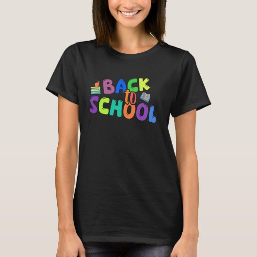 新学期最初の学校先生の日に戻る Tシャツ (正面)