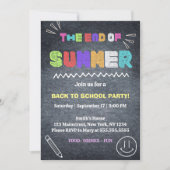新学期末の夏パーティの招待状 招待状 (正面)