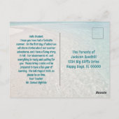 新学期歓迎の学生の海波 ポストカード (裏面)