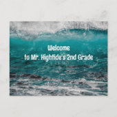 新学期歓迎の学生の海波 ポストカード (正面)