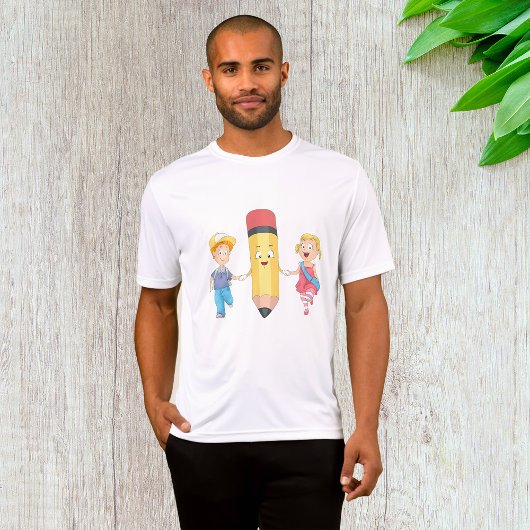 新学期漫画ハッピーペンシル&キッズ Tシャツ
