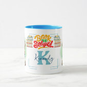 新学期犬バックパックを着カスタマイズた マグカップ (中央)