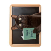 新学期猫読の本のユーモア マグネット (縦)