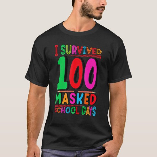 新学期生き延び100カ所の仮面日 Tシャツ (正面)