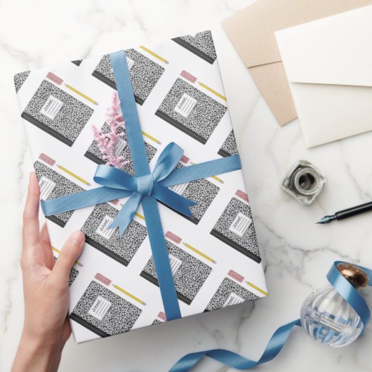 新学期用品コンポジションブックパーティー ラッピングペーパー (ギフト)