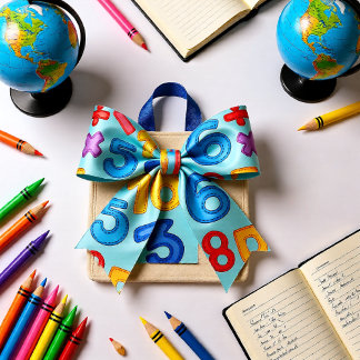 新学期番号（淡青色） サテンリボン