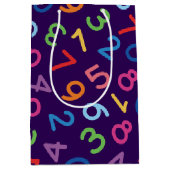 新学期番号(紫) ミディアムペーパーバッグ (正面)