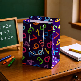 新学期番号（紫） ミディアムペーパーバッグ