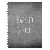 新学期白黒タイポグラフィシャルボード ノートブック (正面)