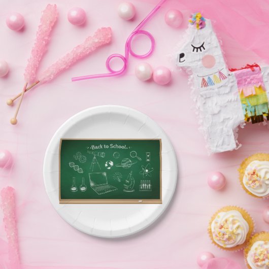 新学期科学技術教育 ペーパープレート (パーティー)