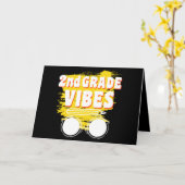 新学期第2級バイブスシャツ初日キッド カード (黄色い花)