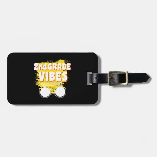 新学期第2級バイブスシャツ初日キッド ラゲッジタグ (正面横)