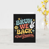 新学期第3学年3学年Bruh We Back 3rd Gr カード (黄色い花)