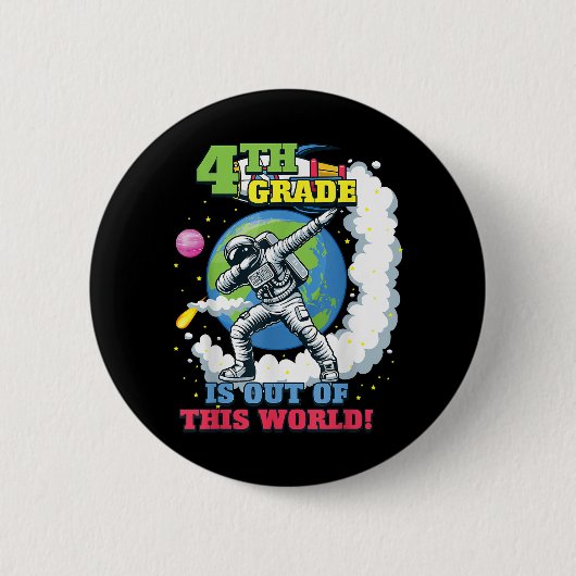 新学期第4級宇宙アウトオブthis world 缶バッジ (正面)