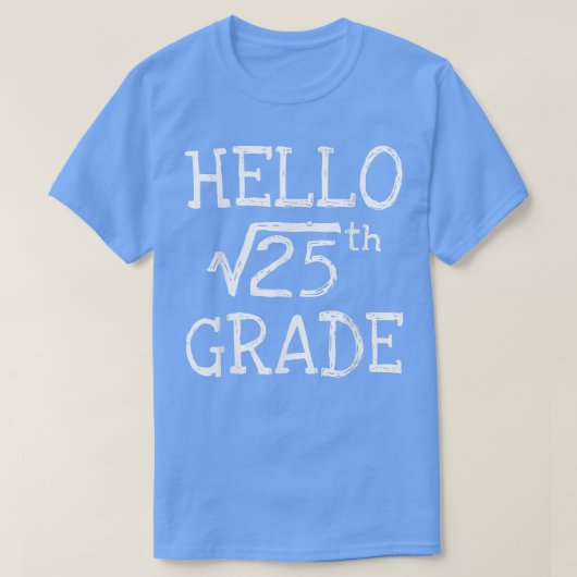 新学期第5級平方根25数学記 Tシャツ (デザイン正面)