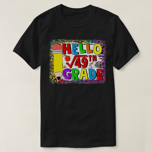 新学期第7級平方根49数学記 Tシャツ (デザイン正面)